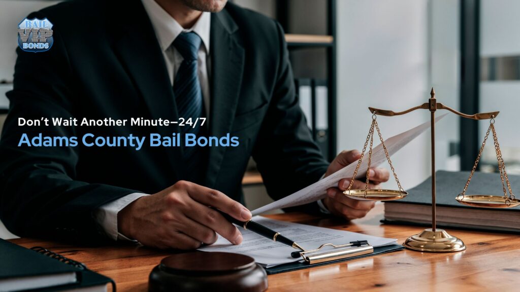 A family getting support from a bail bond agent in Adams County