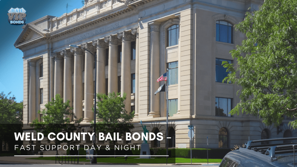 Weld County bondsman walking out of jail with family members