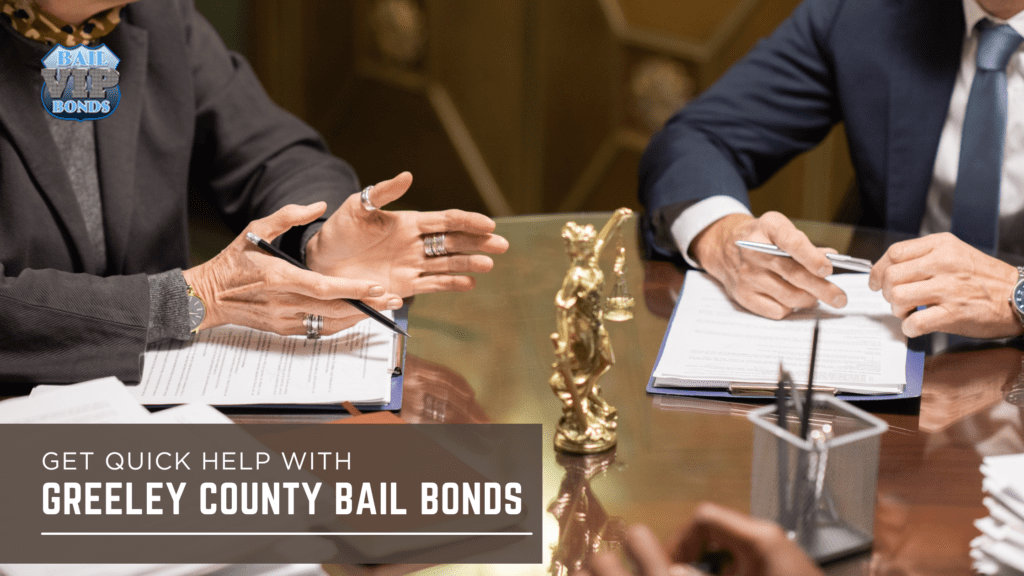 Local Greeley County bondsman speaking with a family about bail.