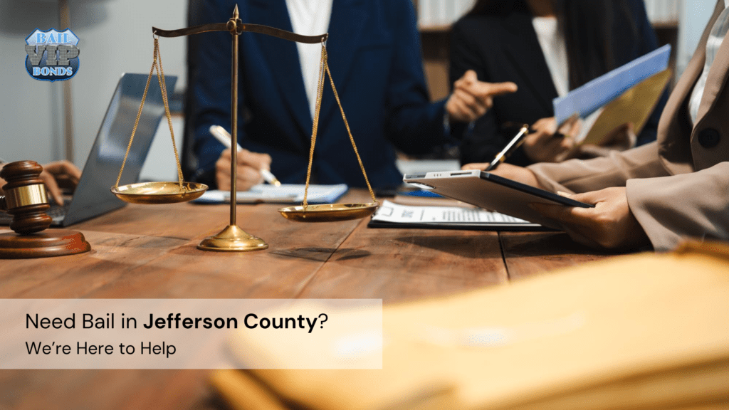 Jefferson County bondsman meeting with a family after posting bail
