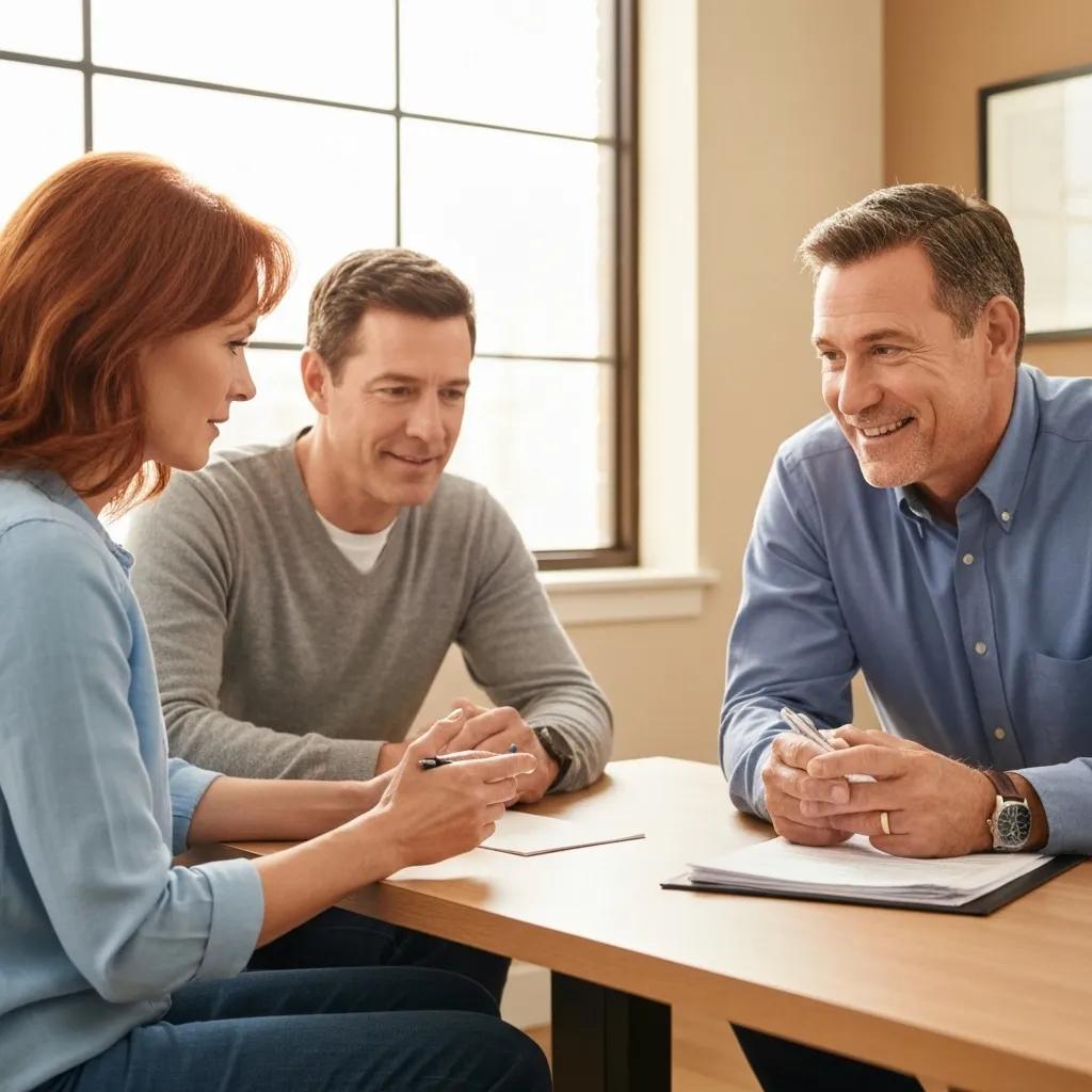 Family consulting with a bail bondsman about Boulder County bail bonds