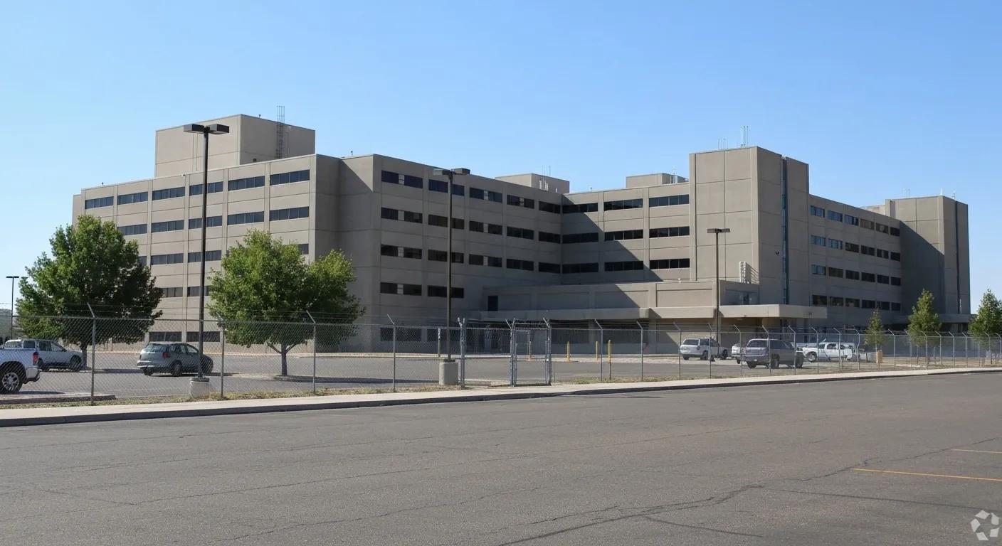Exterior view of Broomfield County Detention Center, showcasing its architecture and surroundings