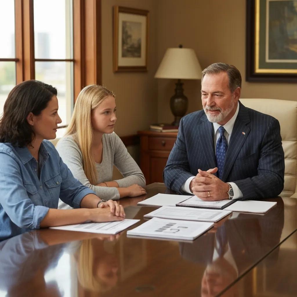Family consulting with a bondsman in Colorado Springs, focusing on selecting the best local bail bondsman