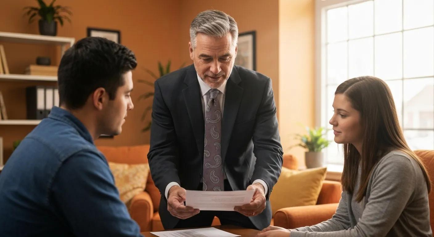 Arapahoe County bondsman assisting a family in a cozy office setting