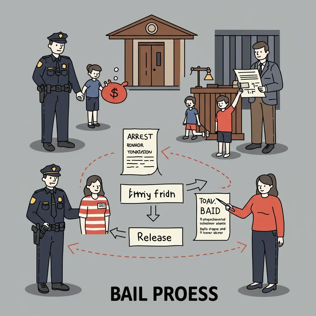 Visual representation of the bail process from arrest to release in Arapahoe County